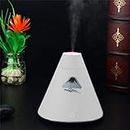 House Of Sensation Portable Volcano USB Cool Mist Humidifier Filter Free Air Purifier Aroma Diffuser Room Freshner with LED Light - Set of 1 (Black)