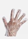 Disposable Gloves, Plastic Food Safe Polyethylene Work Gloves for Kitchen Cooking Cleaning Safety Food Handling Pack of 100