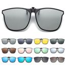 Polarized Clip On Flip Up Sunglasses Over Prescription Glasses UV400 Protection