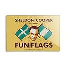 Big Bang Theory Sheldon Cooper Fun with Flags Rectangle Acrylic Fridge Refrigerator Magnet