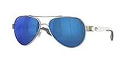 Costa Del Mar Damen Costa Sonnenbrille, Palladium/Grau Blau verspiegelt polarisiert-580p