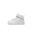 Nike Jungen Unisex Kinder Court Borough Mid 2 (TDV) Sneaker, White/White-White, 21 EU