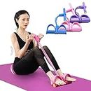 DZOZO Multifunction Resistance Training Pope Elastic 4 Tube Pedal Resistance Band Sit-up Pull Rope Fitness Pedal Exerciser Tension Rope Sport Trainer Equipment for Legs Fitness Arm Slimming Training