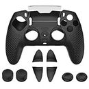 ZORBES® PS5 Controller Cover Case for PS5 10-in-1 Non-Slip Sweat Proof Controller Cover for PS5 Dual Sense Controller, Precise Cut Controller Cover PS5 Accessory Use