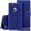TINGTONG Flip Cover for Apple iPhone 6 | Magnetic Closurer| PU Leather Magnetic Wallet Back Cover Case (Blue)
