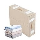 Bedding Storage Box, Foldable Bed Sheet Set Organiser, Foldable Closet Storage With Handle, Breathable Bed Sheet Organizers, 2 Windows Sheet Organizer for Bedding Clothes Blankets
