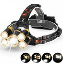 80000LM 5-LED Zoom LED Rechargeable 18650 Headlamp Head Light Torch Charger