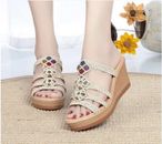 High heels, thick soled sandals, women's flat shoes, women's beach shoes