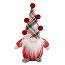 Mud Pie HatChristmas Pom Hat Small Christmas Gnome, 6" x 2 1/2", Red