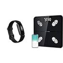 Fitbit Inspire 2 Health & Fitness Tracker with 1-Year Premium Included, 24/7 Heart Rate & up to 10 Days Battery, Black & Etekcity Smart Bathroom Scales for Body Weight