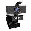 NexiGo N60 1080P Webcam, Full HD avec Microphone, Champ de Vision Ajustable, Zoom, Logiciel de contrôle et de Protection de la Vie privée, Caméra d’Ordinateur USB, pour Zoom/Skype/Teams