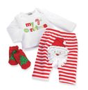 Mud Pie 'My 1st Christmas' Weihnachtsmann Outfit - Größe 0-6 Monate