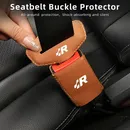 Car Seatbelt Protector Leather Seats Safety Buckle Base Cover For VW R Scirocco Jetta Beetle Golf