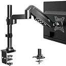 HUANUO Single Monitor Arm Desk Mount for 13 to 32 Inch Screen, Monitor Stand Holds up to 20 Lbs, Height Adjustable with Tilt Swivel Rotation, VESA 75 & 100 mm