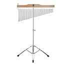 36 Tones Musical Chimes Instruments, 27-44Inch Height-Adjustable Stand Chimes for Classroom, Musical Chimes Percussion for Practice and Performance (36Note Silver)