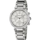 Michael Kors MK5353 Parker Damen Silber Edelstahl Chrono Uhr + Geschenktüte