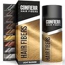 CONFIERR Keratin Hair Fibers for Men & Women - Fill In Fine or Thinning Hair, Instantly Thicker, Fuller Looking Hair (Light Blonde 15g)