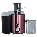 Pringle Juiceman | Centrifugal Juicer |500 Watt | Home and Kitchen | Wide Mouth & 2 Speed & Pulse Function |Stainless Steel Mesh |Includes Juicer Jar and Detachable Pulp Collector | Black & Rose Gold