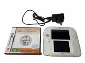 Nintendo 2ds Console White And Red With Charger, Game And Silicon Case  #E1