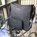 Michael Kors Bags | Crossbody Bag Handbag Purse Mk + Wallet | Color: Black/Silver | Size: Os