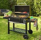 CosmoGrill Outdoor XXL Smoker Barbecue Charcoal Portable BBQ Grill Home Garden