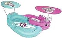 Bestway 93206 Barbie Baby Swim Float Pool Lounge Vinyl Blue Inflatable Swim Pool Beach Floating, L