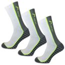 More Mile Strive 3 Pack Running Socks White Mid Calf Anti Blister Cushioned
