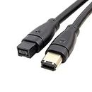 Chenyang IEEE 1394 6Pin Female to 1394b 9Pin Male Firewire 400 to 800 Cable 1.8M