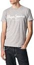 Pepe Jeans Herren Original Stretch N T-shirt, Grau (Grey Marl), S