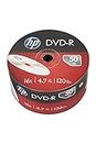 HP DVD-R 4.7GB Recordable Blank Digital Versatile Disc Shrink Wrap 16x Speed (Pack of 50)