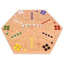 Oak Hand Painted 20" Wooden Aggravation (Wahoo) Game Board, Double-Sided