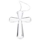 TEHAUX Hanging Clear Cross, Crystal Car Hanging Ornaments, Acrylic Cross Decoration Christmas Tree Pendants for Religious Christian Christmas Party Decor
