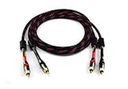 Jack Audio Cable HiFi 4N OFC 2RCA Cable Hi-end Male to Male DVD Player Amplifier Interconnect Audio RCA Cable 3 5mm Jack Audio Cable (Color : Red, Size : 1.5m)