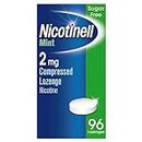 Nicotinell Nicotine Lozenge, Quit Smoking Aid, Sugar Free Mint Flavour, 2 mg, 96 Pieces