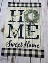 Home Sweet Home Floral Burlap Garden Flag 12” X 18” Double Sided
