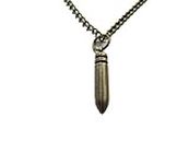 Bronze Bullet Necklace,Bullet Charm,Military Necklace, Bullet Jewelry, Gun Jewelry