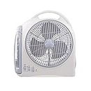 TRASKA ventilador de suelo 10 Inch AC And DC Dual-purpose Emergency Fan Rechargeable Household Appliances Office With LED Lamp Desk Fan