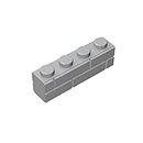 Classic Bulk Brick Block, Masonry Profile Bricks Wall Blocks Parts, 100 Pcs Light Gray 1x4 Masonry Profile Brick, Compatible with Lego Parts and Pieces 15533(Colour:Light Gray)