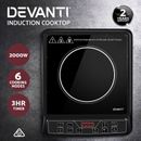 Devanti Electric Induction Cooktop Portable Cook Top Ceramic Kitchen Hot Plate