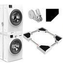 NIUXX Kit impilabile universale per lavatrice e asciugatrice, kit telaio impilabile regolabile