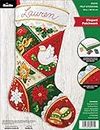 "Bucilla, Elegant Patchwork, Felt Applique Christmas Stocking Kit, 18""" (89261E)
