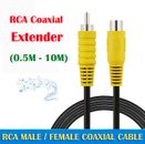RCA Male to Female Extension Cable Audio Video AV Coaxial Extender Cord 0.5M~10M