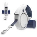 Retractable Dog Leash LED Flashlight Premium Collar Poop Bag Dispenser 16FT