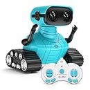 ALLCELE Robot Enfant Jouet,Télécommandés Rechargeables, avec Yeux LED, Musique et Sons Intéressants pour Garçons et Filles à Partir de 3 4 5 6 7 8 Ans Cadeau d'anniversaire(Bleu)