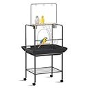 Polar Aurora Parrot Stand with Wheels, Bird Stand for Parrot Perch Activity Play Center with Swing, Ladders, and Stainless Feeding Cups