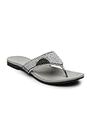NATSHUZ 365-GREY_10 Stylish Casual Flat Heel Slip-On Grey Sandals with Lightweight Comfortable & Soft Cushioned Sole skin friendly straps for Daily Use