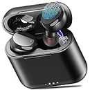 TOZO T6 True Wireless Earbuds Bluetooth Headphones Touch Control with Wireless Charging Case IPX8 Waterproof Stereo Earphones in-Ear Built-in Mic Headset Premium Deep Bass for Sport Black