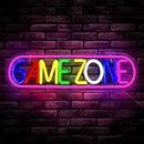 LMYDIDO Game Zone Insegna al neon Sala giochi Luce al neon Gaming Luci al neon a LED Regalo per giocatori per ragazzi adolescenti Decorazione della sala giochi Playstation Insegne luminose per parete