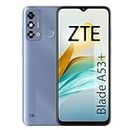 ZTE Blade A53+, Smartphone 6.52" HD+, 2GB RAM, 64GB Almacenamiento, Cámara 13MP, Batería de 4000mAh, Carga rápida 10W, Dual SIM, Color Lake Blue