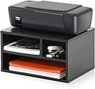 Tree House Printer Stands with Storage, Workspace Desk Organizers for Home & Office, Black